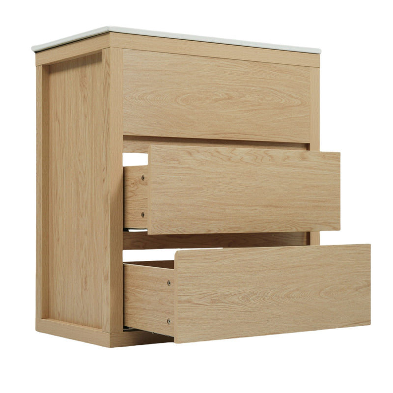 Double Sinks Bathroom Vanity Set With 2 Ceramic Basins