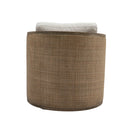 Barrel, Comfy Round Accent Sofa Chair With 360 Degree Swivel, Leisure Arm