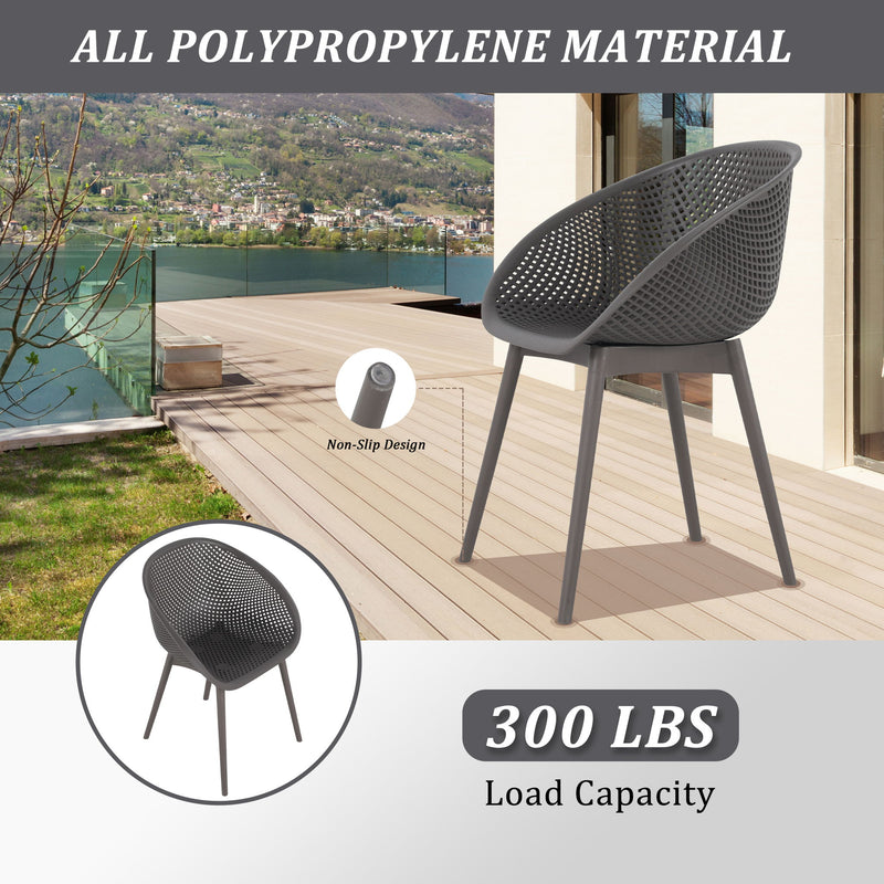 Modern Lounge Chair Set With Round Table