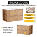 Modern Wall Mounted Bathroom Vanity With Ceramic Sink And Storage Rack, 2 Soft Close Drawers