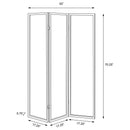 Felice - 3-Panel Room Divider Folding Screen - French Script