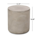 Cylindrical Design, Outdoor Lightweight Concrete Side Table