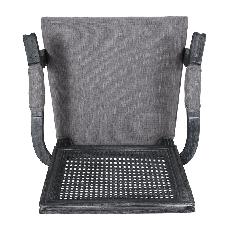 Elegant French Country Style Dining Chair With Cane Backrest