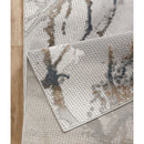 Geometrix - 5'3" X 7'3" Area Rug & Geometric 3D Effect - Ivory / Gray