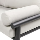 Zara - Dowel Frame Bolster Patio Deep Seating Sofa - Wheat Beige Axroma Olefin