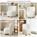 Modern Low Back Accent Upholstered Armless Living Room Chairs, Round Feet
