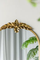 Arched Wall Mirror With Metal Frame, Wall Mirror For Living Room