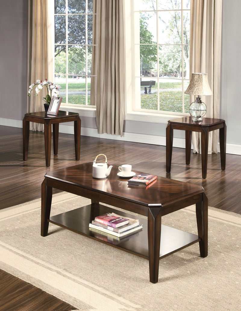 Docila - 3 Piece Pack Coffee With End Table (Set of 3) - Walnut