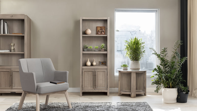 Cypress Lane - Bookcase Pier Cabinet - White Oak