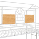 Metal Bunk Bed, Metal Housebed With Slide And Storage Stair