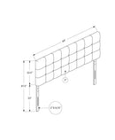 Queen Size, Bed Headboard Only, Upholstered Transitional - Beige