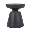 Outdoor Lightweight Concrete End Table With Half Sphere Top - Copper
