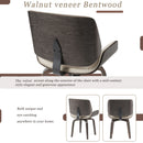 Mid Century Modern Dining Chair 360° Swivel, Ergonomic Design Upholstery, Bentwood Frame, (Set of 2) - Beige