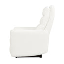 Bloomy - High Back Power Recliner Motion Chair - Chiffon White