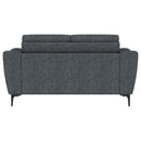 Nolan - Upholstered Sloped Track Arm Loveseat - Charcoal