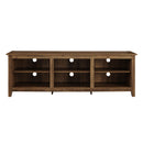 Modern Transitional 3 Shelf Open Storage TV Stand