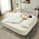 Multi Functional Sectional Sofa Bed With Independent Chaise Lounge And Functional Blanket