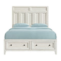 Storage Bed With Panel Headboard And Spacious Footboard Drawers
