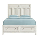 Storage Bed With Panel Headboard And Spacious Footboard Drawers