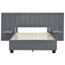 Upholstered Platform Bed With Big Headboard