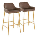 Daniella - Contemporary / Glam Fixed Height Bar Stool (Set of 2)