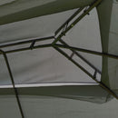 Patio Gazebo Tent With Ventilated Double Roof And Mosquito Net