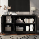 TV Stand For TVs Up To 65", Modern Entertainment Center Media Console Cabinet With 2 Spacious Storage Space