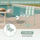 4 Piece Set Of Modern Color Block Designed Single Chairs