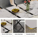 Modern Expandable Dining Table With Retractable Leaf With Chairs