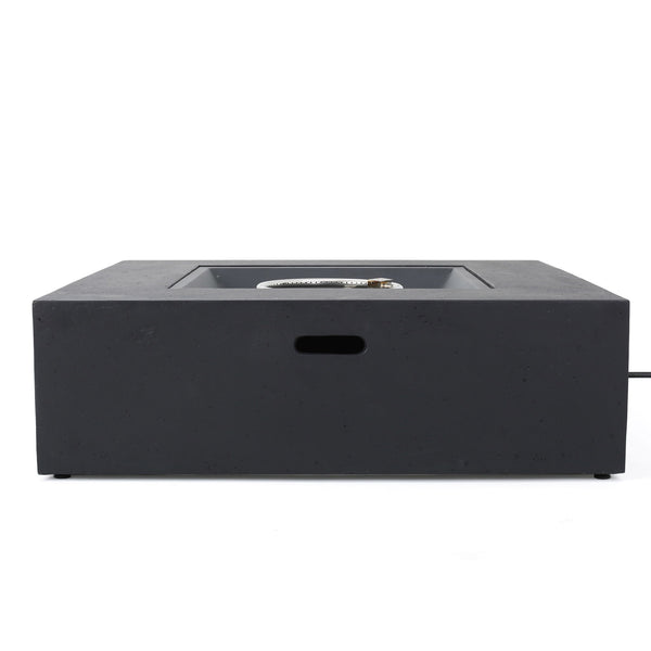Modern 50,000 Btu Square Fire Table With Propane Tank