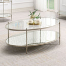 Zaba - Coffee Table - Glass Top & Champagne
