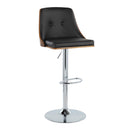 Gianna - Mid Century Modern Adjustable Barstool With Swivel With Oval Footrest (Set of 2)