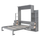 Murphy Wall Bed With Shelves, Drawers And LED Lights