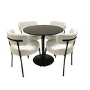 Mid-Century Modern Dining Chair With Curved Backrest