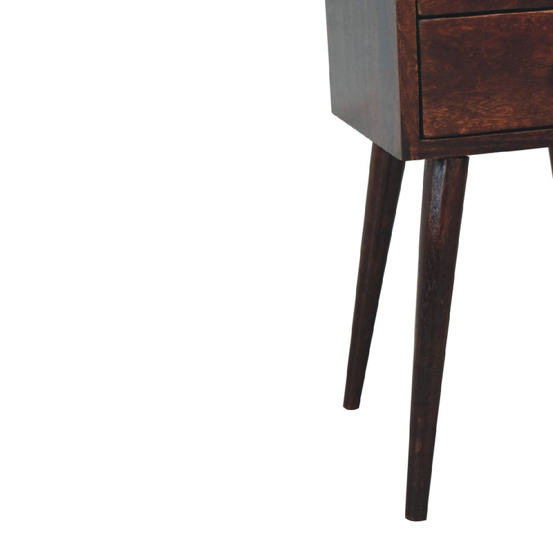 Mini 2 Drawer Nightstand - Walnut