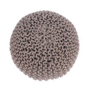 Moro - Knitted Cotton Round Pouf With Pumpkin Shape