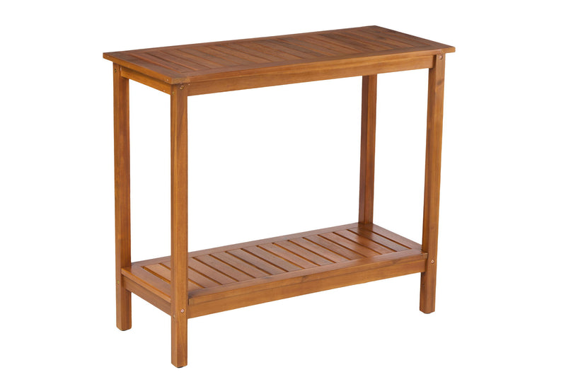 Workstation For Garden Balcony Garage, Acacia Console Potting Table