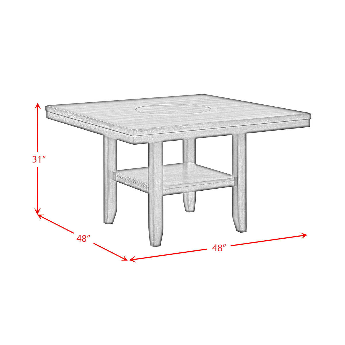 Portage Table in Dark Brown by Elements International, view 3