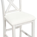 5 Pieces Counter Height Rustic Farmhouse Dining Room Wooden Bar Table Set With 2 Stools And 2 Chairs