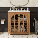 Vintage Farmhouse Bathroom Vanity With Ceramic Sink