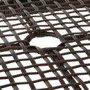 Outdoor Table With Woven Rattan Design - Brown