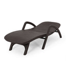 Polypropylene Resin Chaise Lounge With Hand Crafted Details - Dark Brown