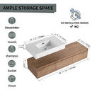 Modern Wall Mounted Bathroom Vanity With Resin Sink And Soft Close Drawer