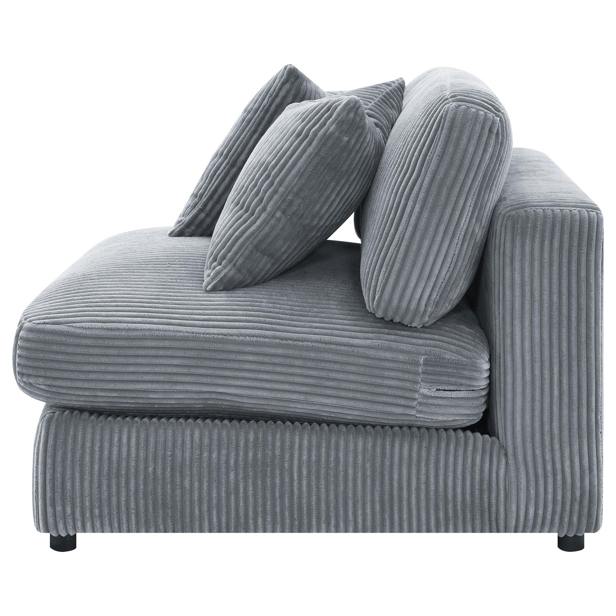 Blaine Upholstered Armless Chair Fog - Atlantic Fine Furniture Melbourne FL