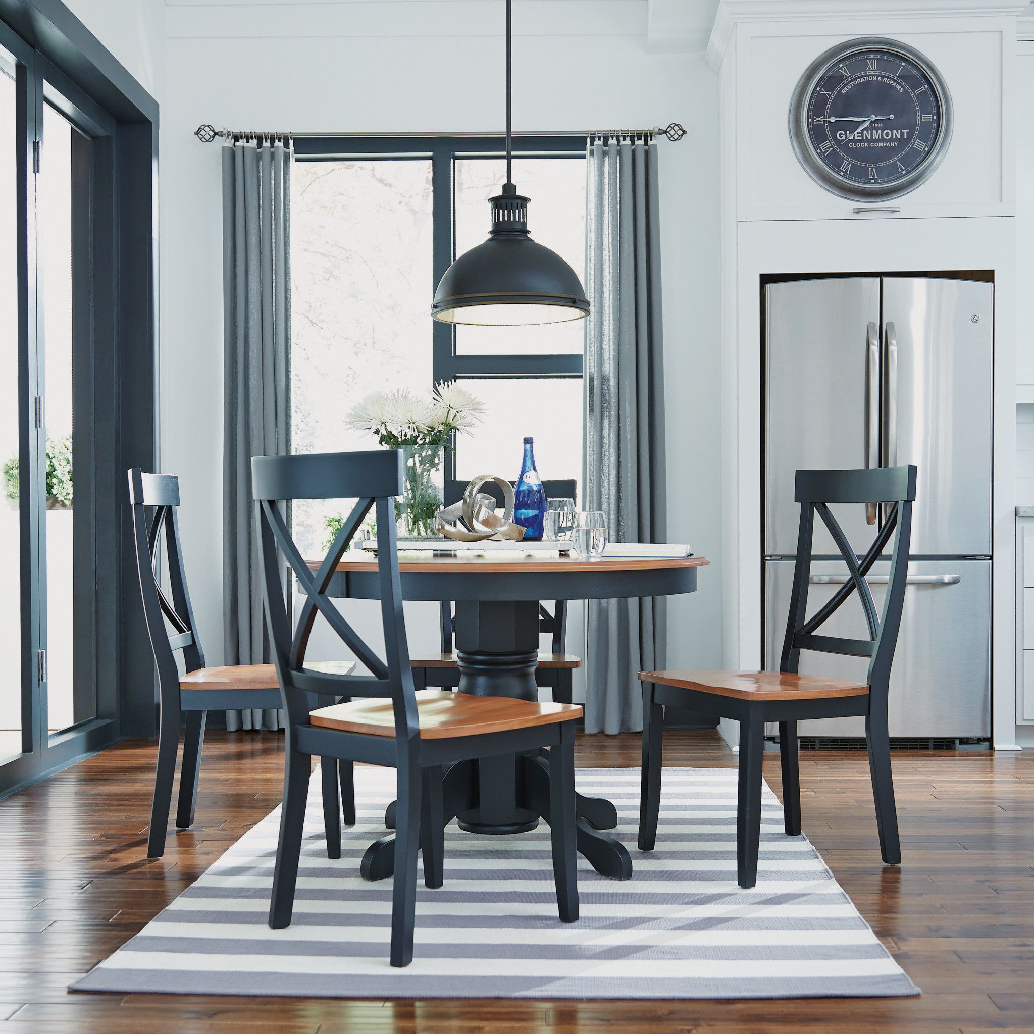 Bishop - 5 Piece Dining Set - Black - Atlantic Fine Furniture Melbourne FL
