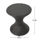 Highest Quality Wicker Hourglass Shaped Side Table - Brown Multi