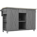 Outdoor Kitchen Island With Stainless Steel Top, Ample Storage Space, Towel And Spice Racks And A Bottle Opener