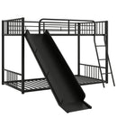 Metal Bunk Bed With Slide, Durable Steel Frame