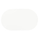 Retro - Oval Wood Top Dining Table - White And Chrome