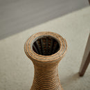 3 Piece Artificial Rattan Floor Vase Set Decorative Accent For Living Room, Hallway & Entryway, Ideal For Dried Or Silk Flower Arrangements - Beige